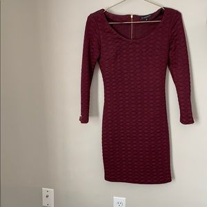 Burgundy Bodycon Dress